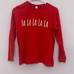 Kids Christmas long sleeve tshirt size youth medium